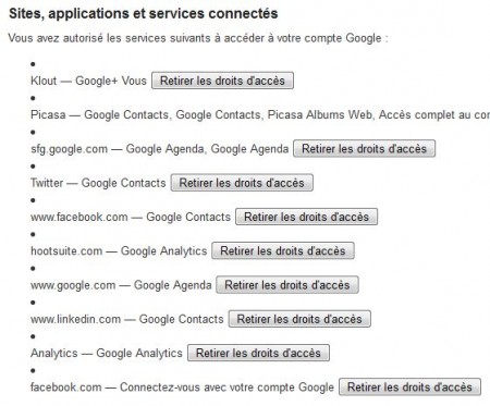 On peut supprimer facilement l'accès d'applications à son compte Google