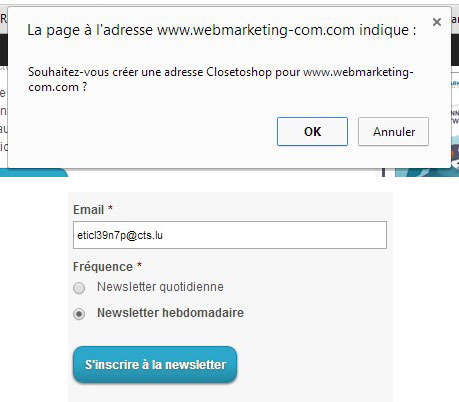 comment s'inscrire email