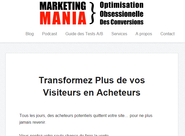 Améliorez vos taux de conversion avec Marketing Mania