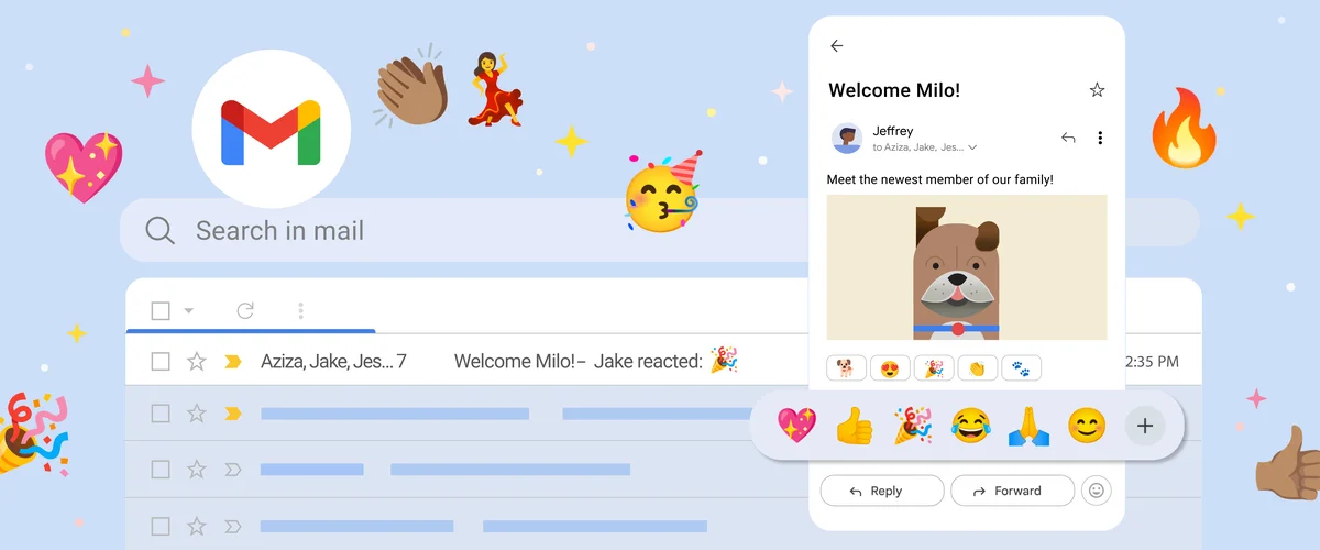 Les réactions Emoji dans Gmail sont disponibles. Ça donne quoi ?